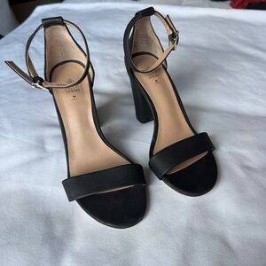 Black block heels